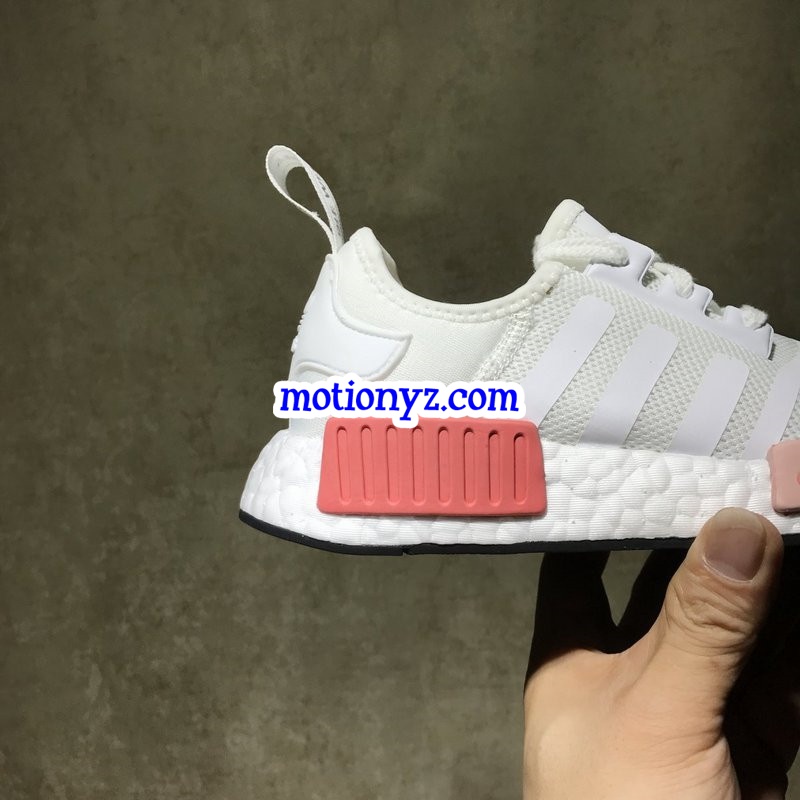 Real Boost Adidas NMD R1 PK White Pink GS